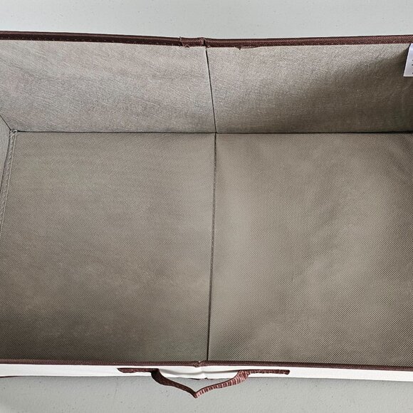 Storage Works Low Front Fabric Storage Bin w/Handles, Natural, 30L, 2-Pack - Picture 8 of 11